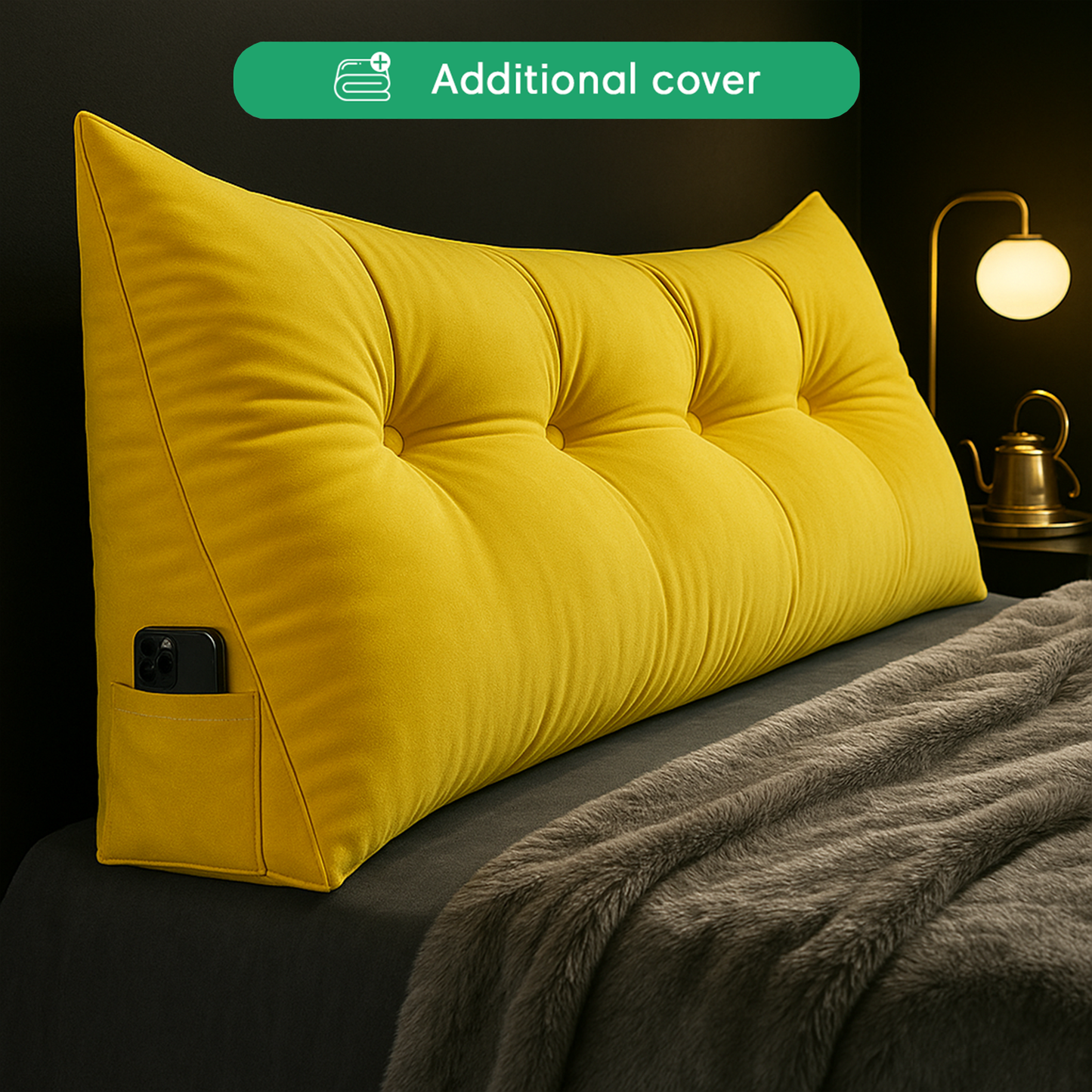 Luxury Wedge Pillow Cover | Removable & Machine Washable | 11 Color Options for Easy Style Changes 1