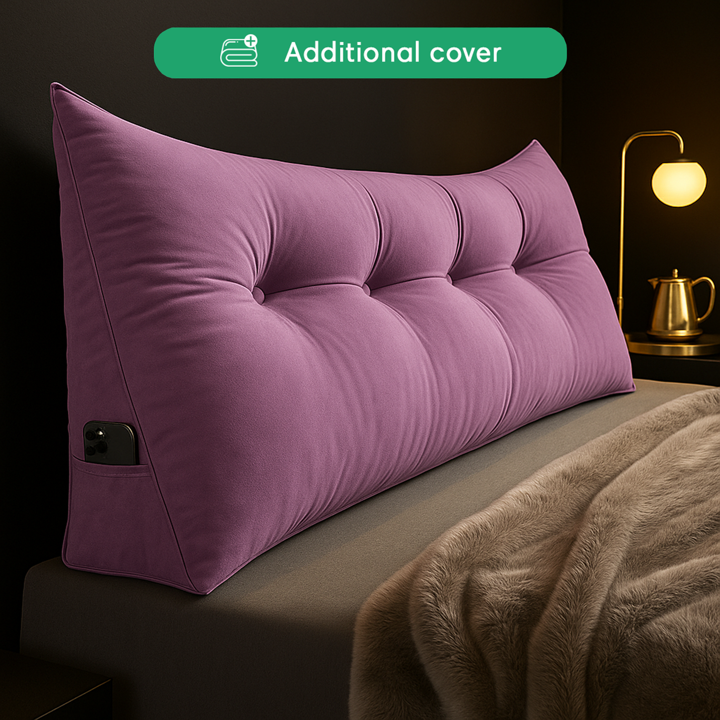 Luxury Wedge Pillow Cover | Removable & Machine Washable | 11 Color Options for Easy Style Changes 10