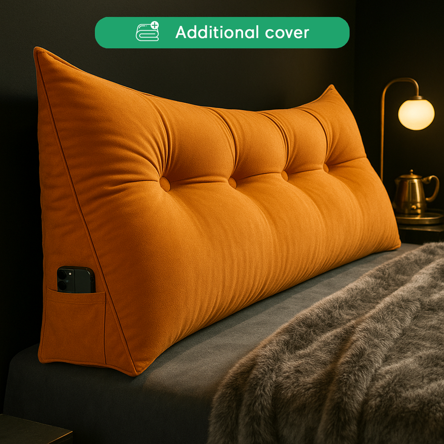 Luxury Wedge Pillow Cover | Removable & Machine Washable | 11 Color Options for Easy Style Changes 3