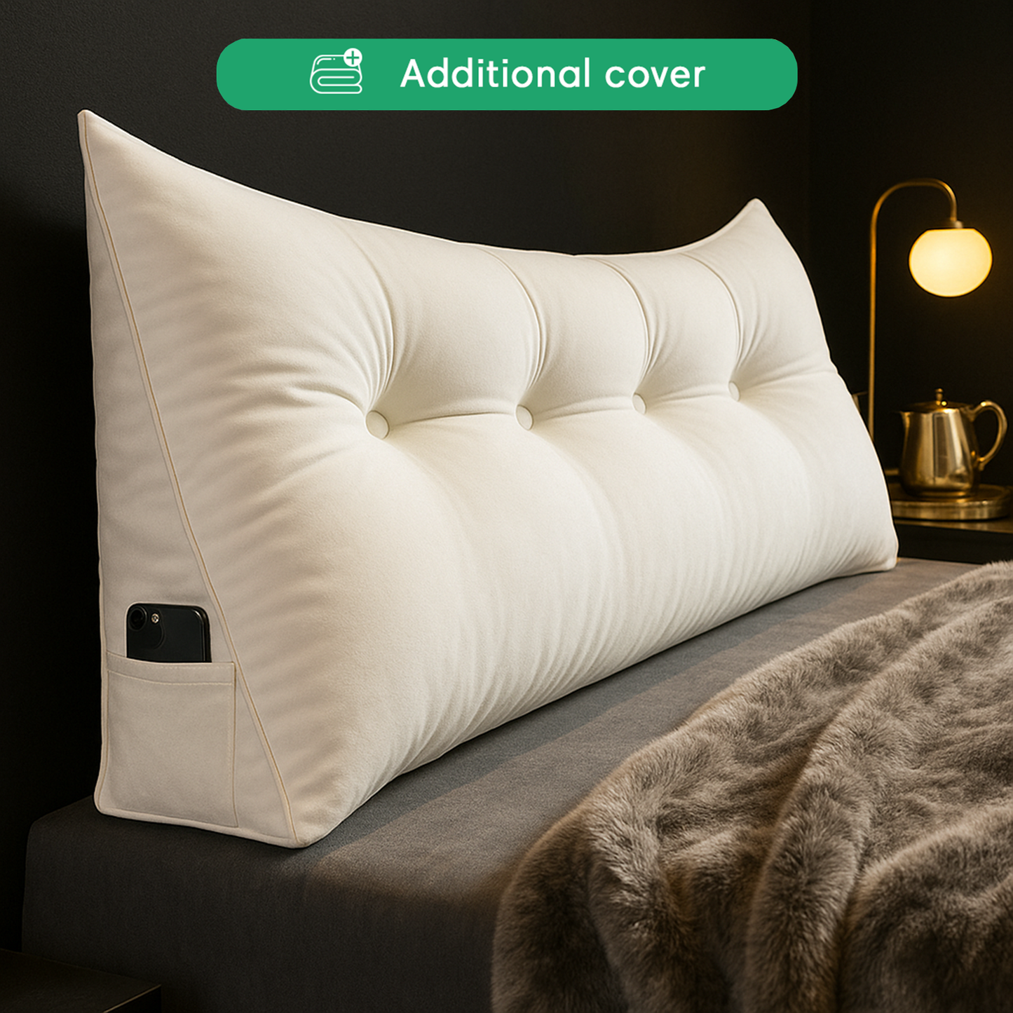 Luxury Wedge Pillow Cover | Removable & Machine Washable | 11 Color Options for Easy Style Changes 5