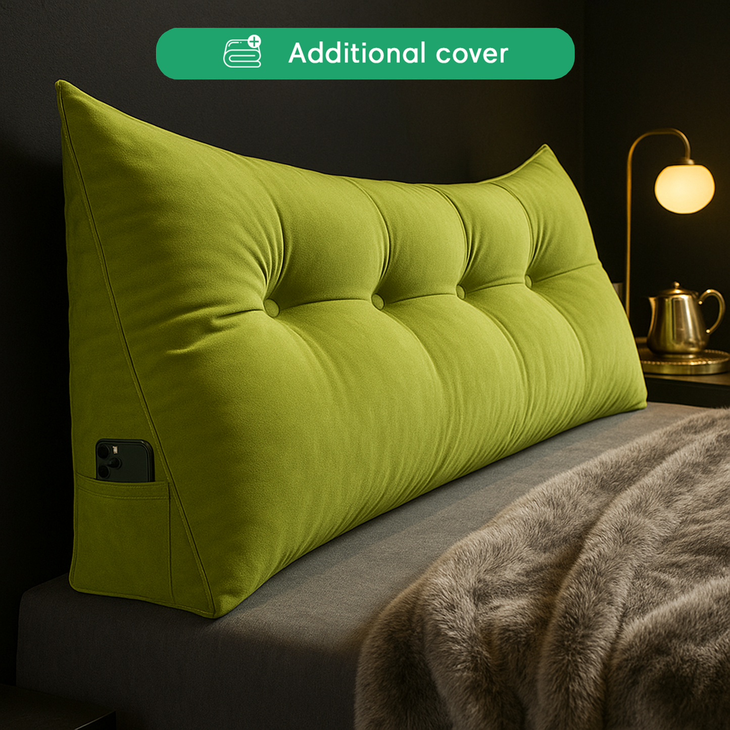 Luxury Wedge Pillow Cover | Removable & Machine Washable | 11 Color Options for Easy Style Changes 6