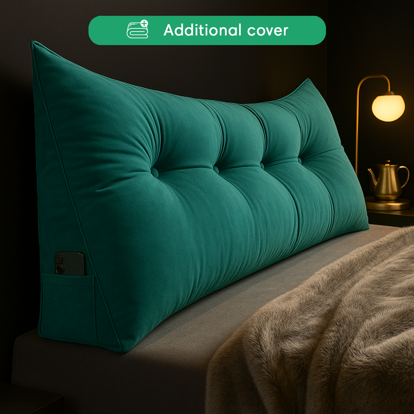 Luxury Wedge Pillow Cover | Removable & Machine Washable | 11 Color Options for Easy Style Changes 7