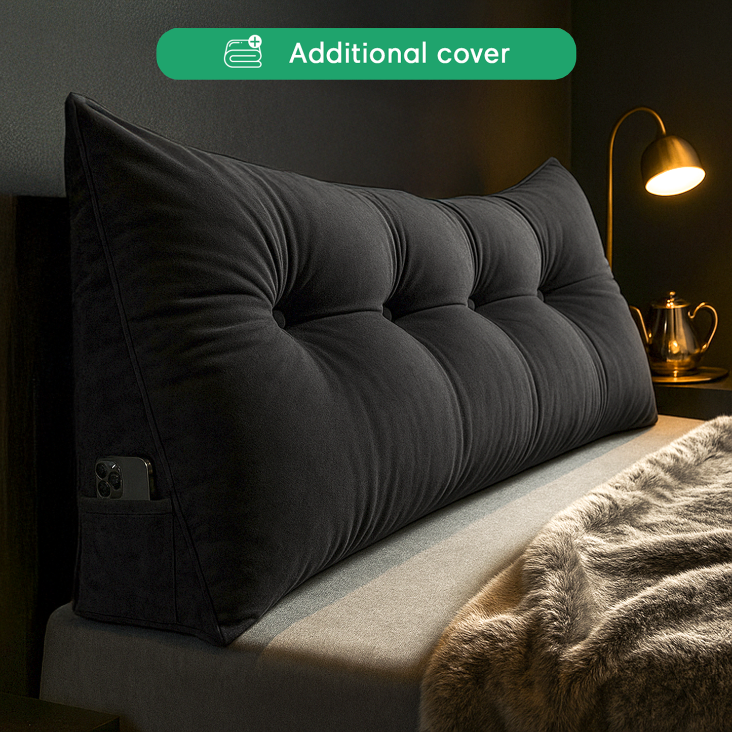 Luxury Wedge Pillow Cover | Removable & Machine Washable | 11 Color Options for Easy Style Changes 8