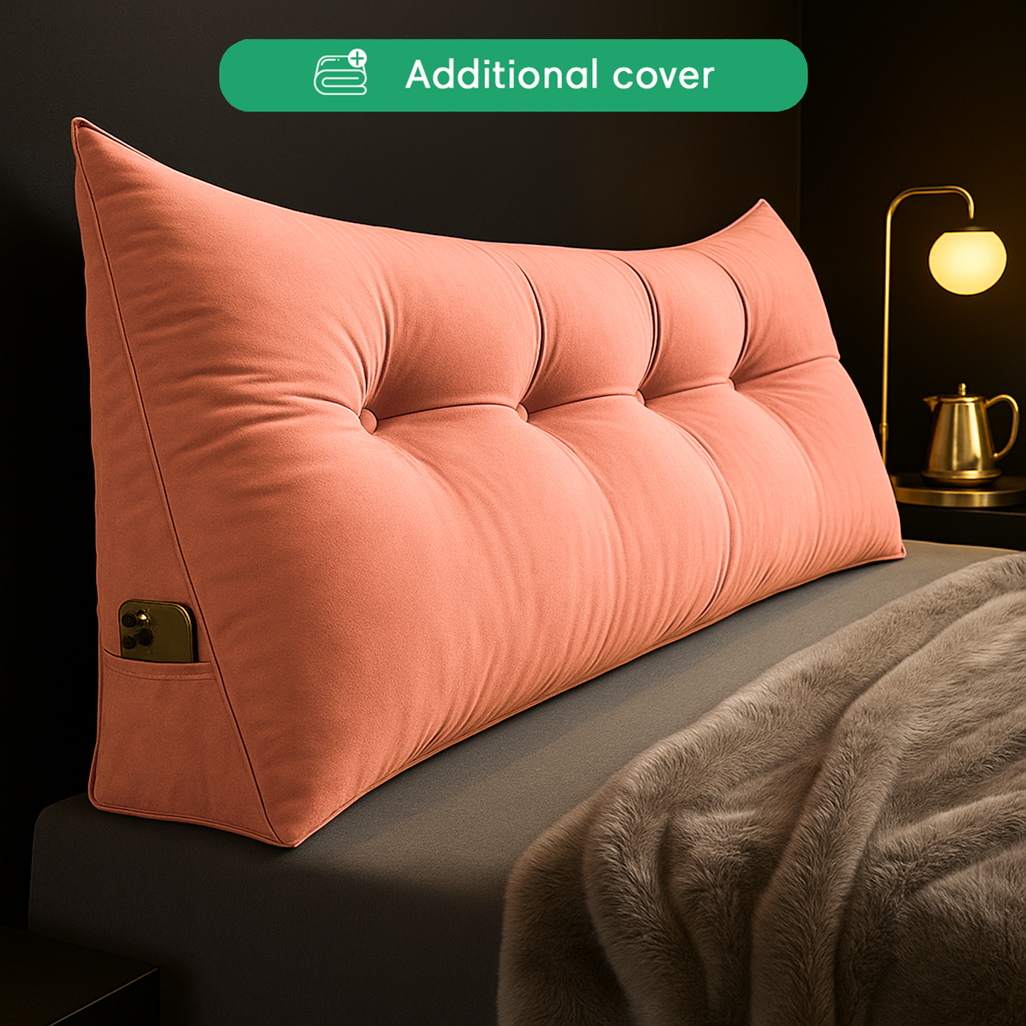 Luxury Wedge Pillow Cover | Removable & Machine Washable | 11 Color Options for Easy Style Changes 9