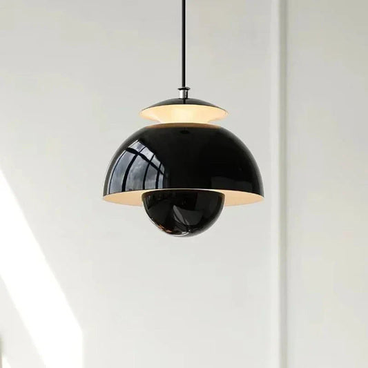 Modern Retro Pendant Lighting | Geometric Shade with Energy-Efficient LED | Cozy Atmosphere for Kitchen or Living Room 0