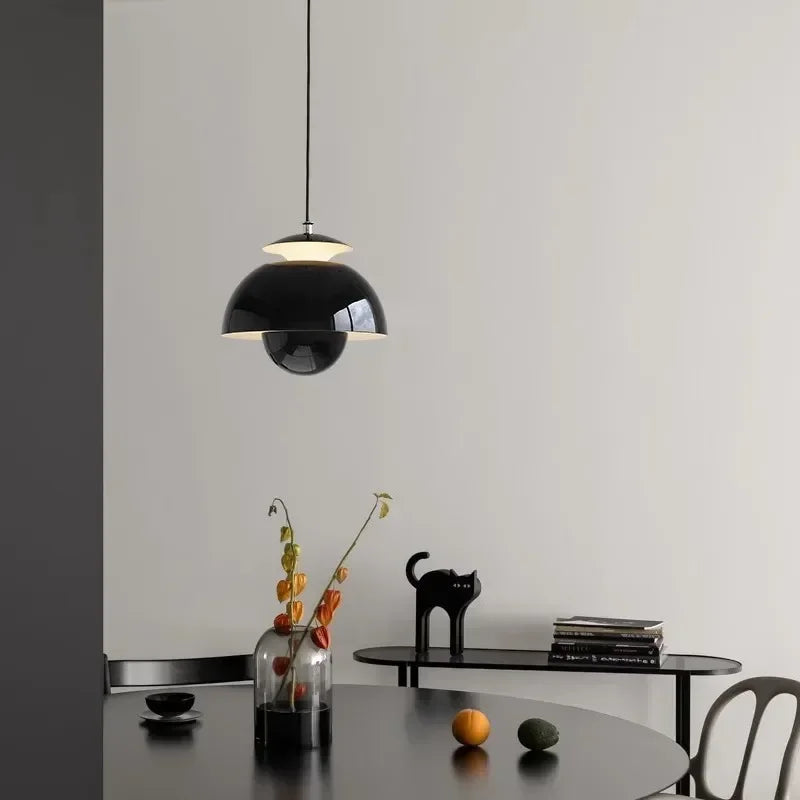 Modern Retro Pendant Lighting | Geometric Shade with Energy-Efficient LED | Cozy Atmosphere for Kitchen or Living Room 1