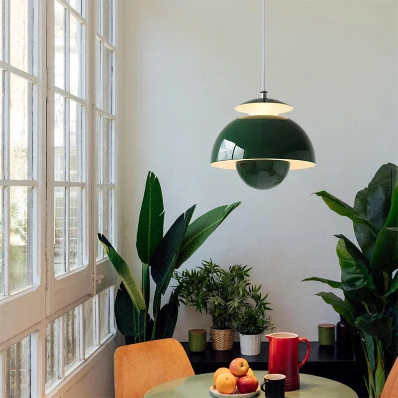 Modern Retro Pendant Lighting | Geometric Shade with Energy-Efficient LED | Cozy Atmosphere for Kitchen or Living Room 3