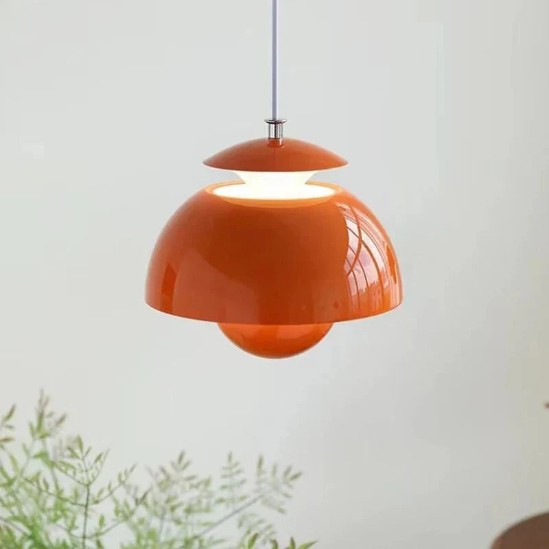 Modern Retro Pendant Lighting | Geometric Shade with Energy-Efficient LED | Cozy Atmosphere for Kitchen or Living Room 4