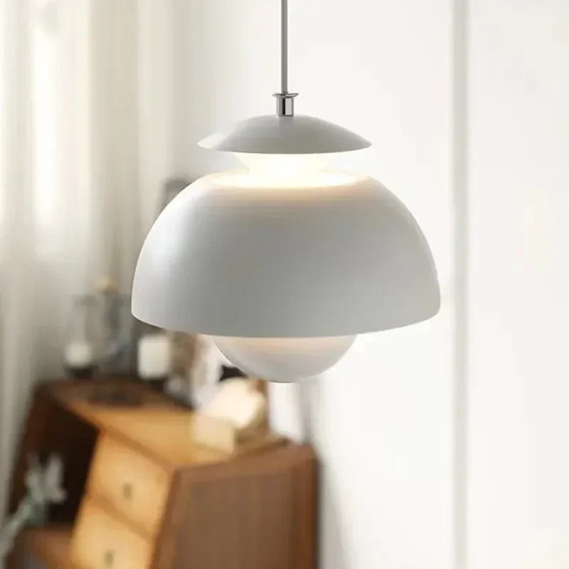 Modern Retro Pendant Lighting | Geometric Shade with Energy-Efficient LED | Cozy Atmosphere for Kitchen or Living Room 5