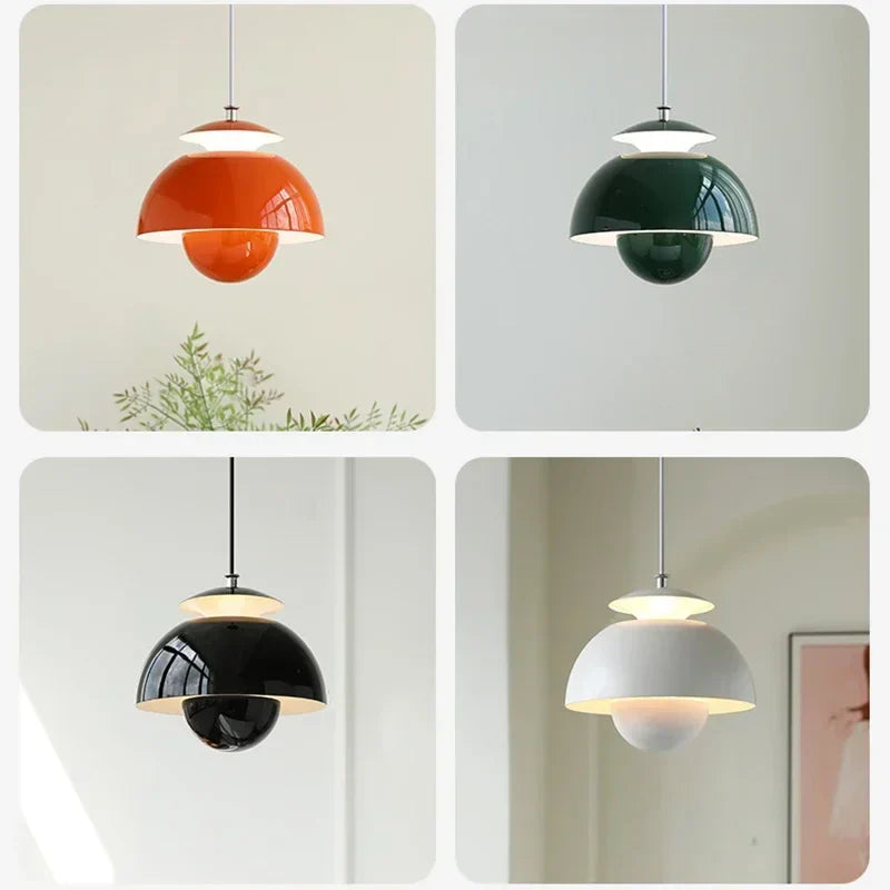 Modern Retro Pendant Lighting | Geometric Shade with Energy-Efficient LED | Cozy Atmosphere for Kitchen or Living Room 6