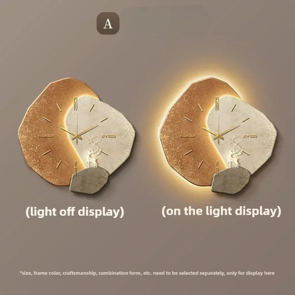 Modern Wall Clock | Elegant Minimalist Design with Integrated LED Light | Stylish Decor for Contemporary Spaces 0