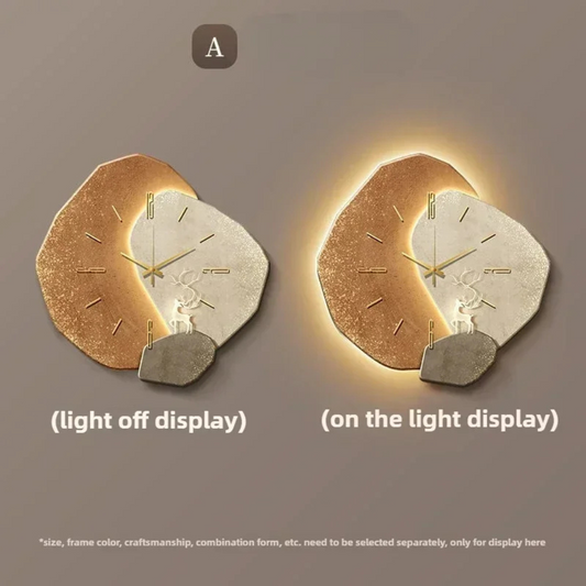 Modern Wall Clock | Elegant Minimalist Design with Integrated LED Light | Stylish Decor for Contemporary Spaces 0