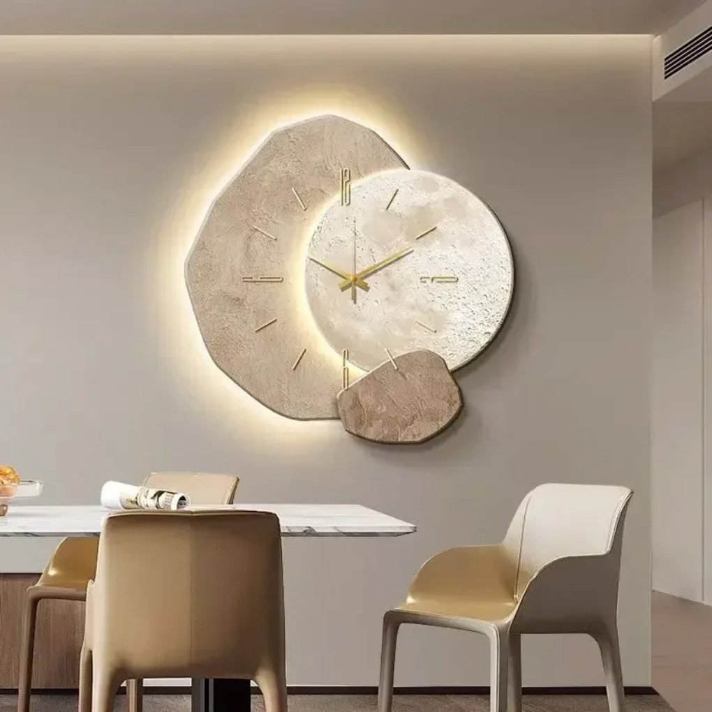 Modern Wall Clock | Elegant Minimalist Design with Integrated LED Light | Stylish Decor for Contemporary Spaces 1