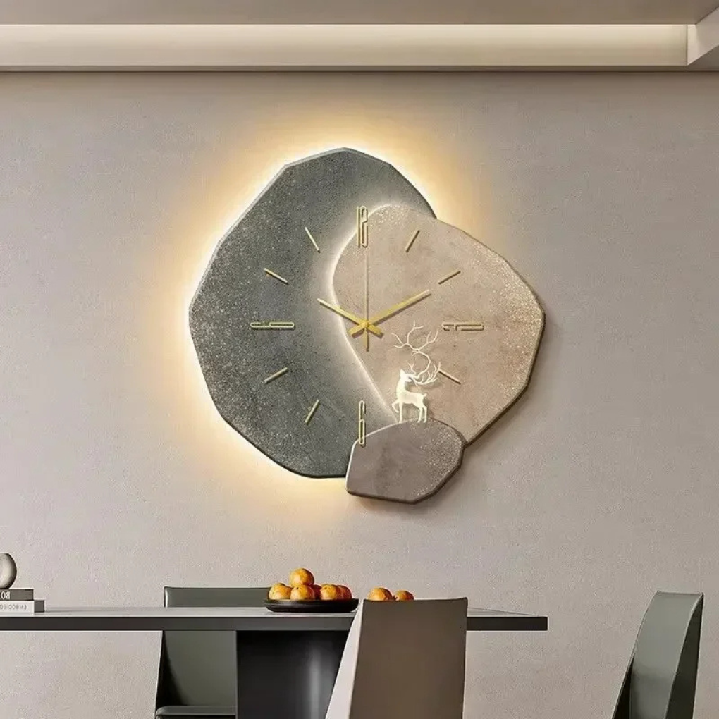 Modern Wall Clock | Elegant Minimalist Design with Integrated LED Light | Stylish Decor for Contemporary Spaces 3