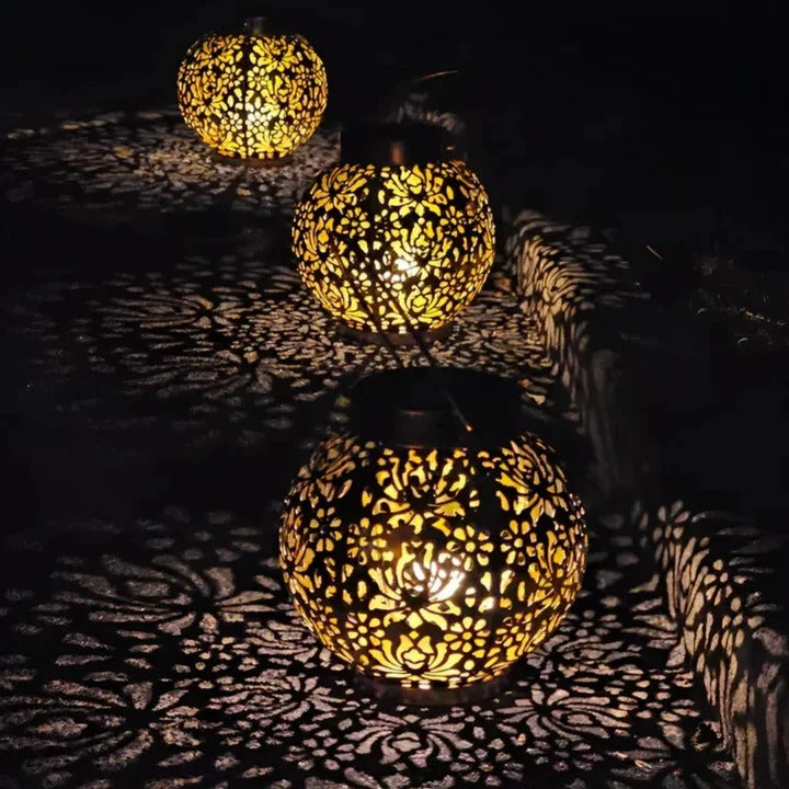 Ornate Collection | Solar LED Pendant Light with Adjustable Brightness | Weatherproof Design for Outdoor Illumination 4