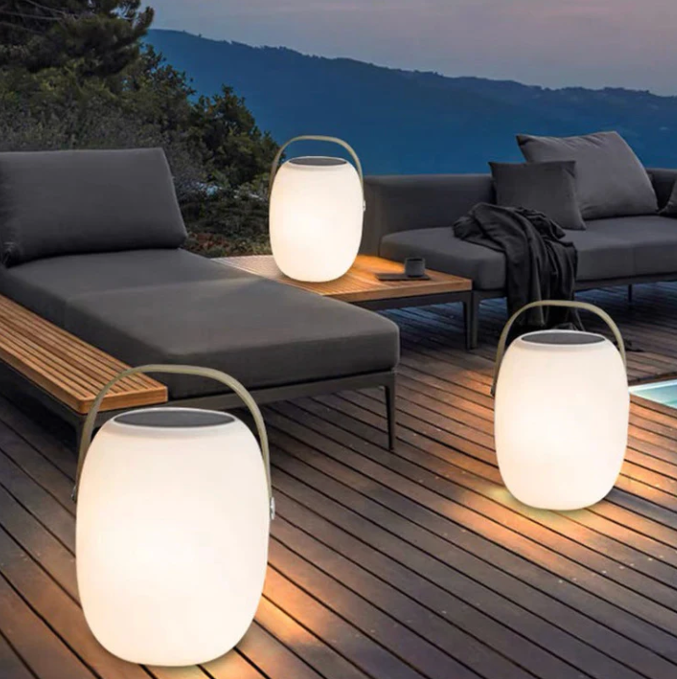 Portable LED Lamp | Cordless Solar-Powered Design with Ergonomic Handle | Soft Light for Indoor and Outdoor Use 1