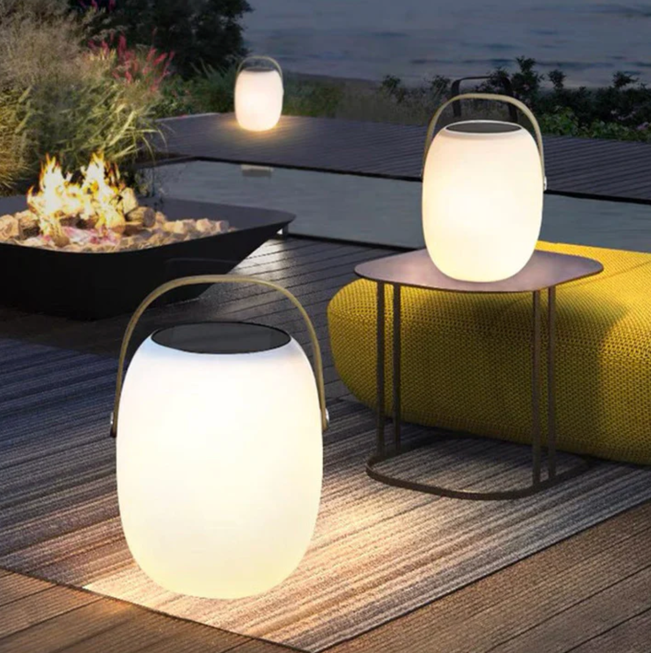 Portable LED Lamp | Cordless Solar-Powered Design with Ergonomic Handle | Soft Light for Indoor and Outdoor Use 2