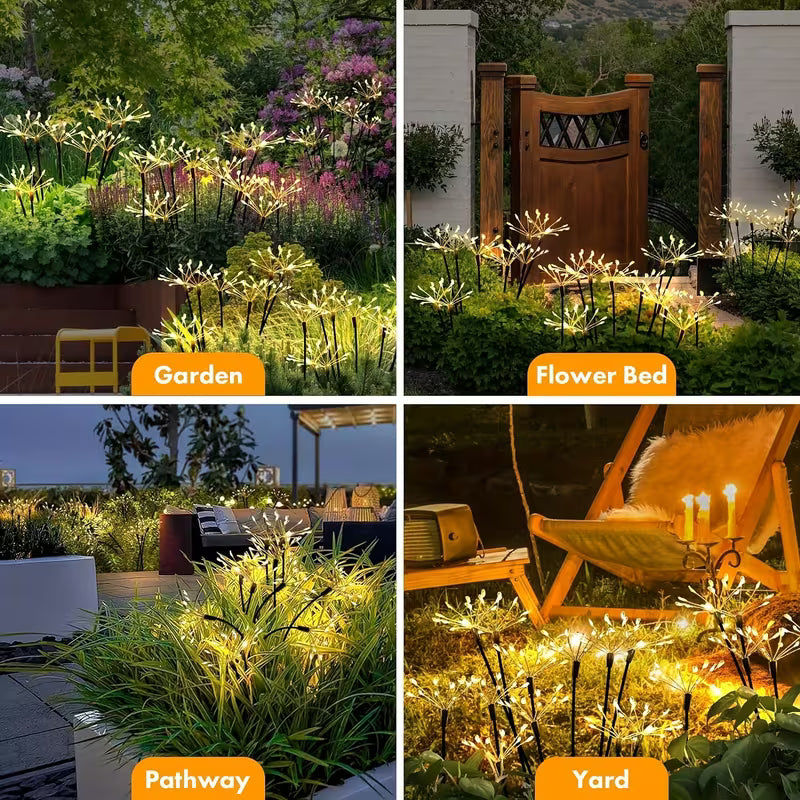 Solar Garden Lights | 120 LED Outdoor Lights with 8 Modes | Waterproof Design for Cozy Ambiance 3