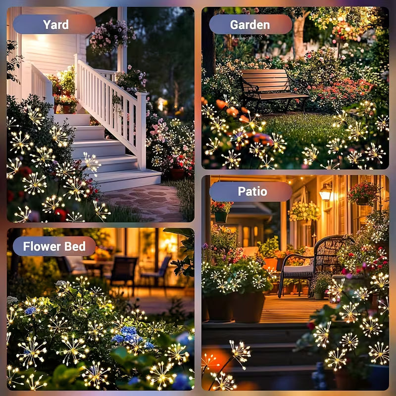 Solar Garden Lights | 120 LED Outdoor Lights with 8 Modes | Waterproof Design for Cozy Ambiance 4