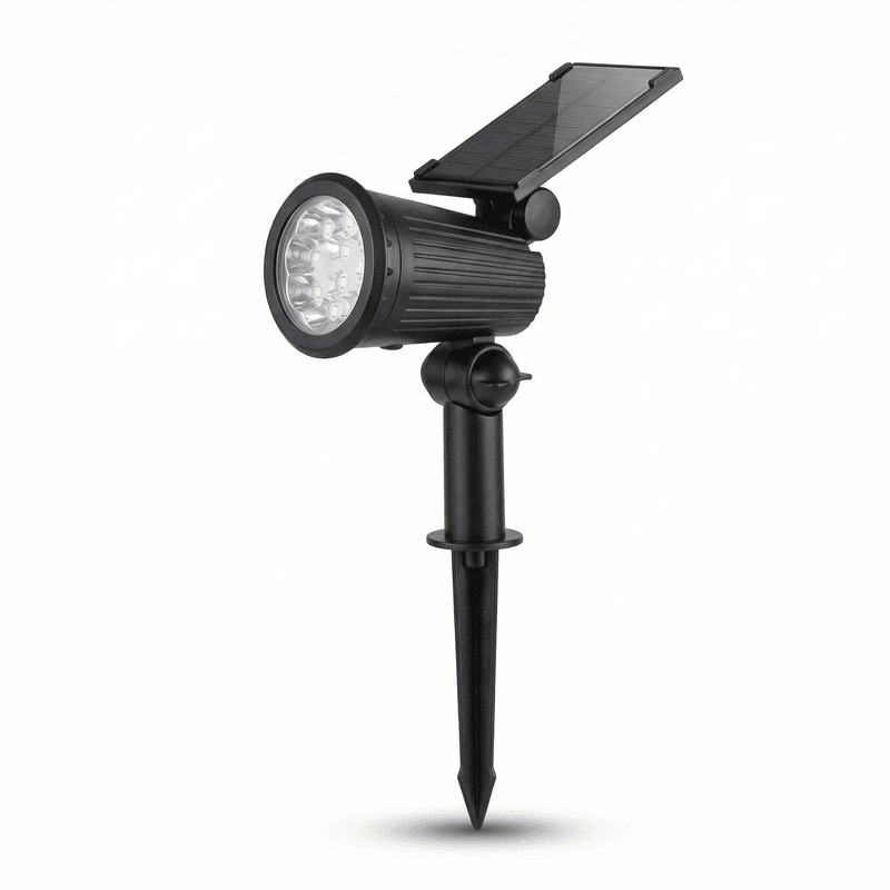 Solar Powered Garden Spotlight | 9 Color Options with Dusk Sensor for Customizable Outdoor Ambiance 1