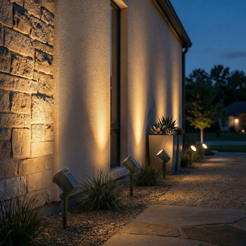 Solar Powered Garden Spotlight | 9 Color Options with Dusk Sensor for Customizable Outdoor Ambiance 4