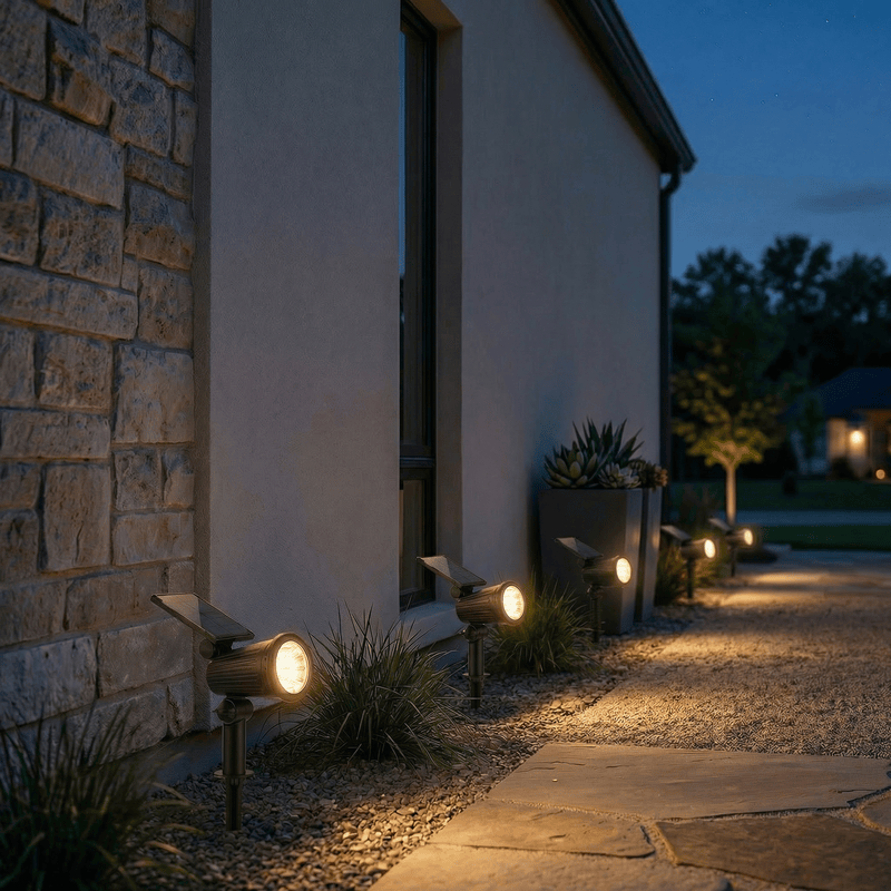 Solar Powered Garden Spotlight | 9 Color Options with Dusk Sensor for Customizable Outdoor Ambiance 5