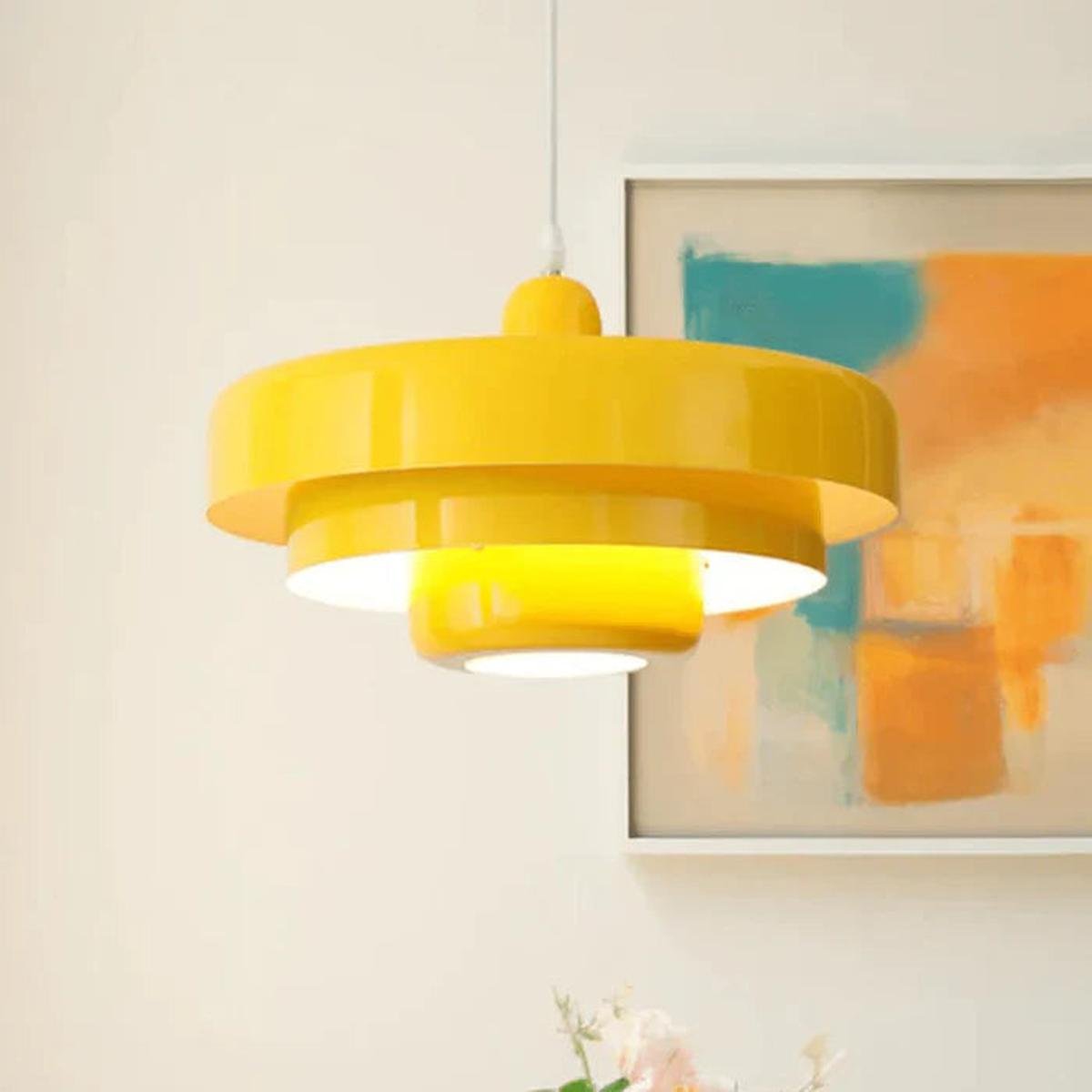 Vintage LED Pendant Light | Adjustable Height Design with Warm Glow | Classic Metal Shade for Kitchen & Dining Elegance 1