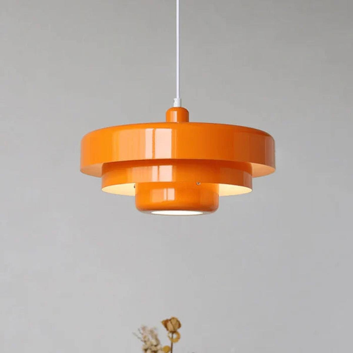 Vintage LED Pendant Light | Adjustable Height Design with Warm Glow | Classic Metal Shade for Kitchen & Dining Elegance 2